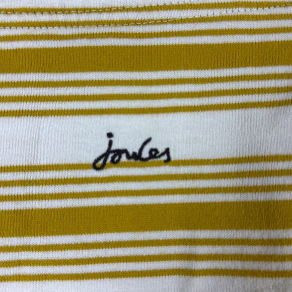 Joules New Harbour Cream Gold Long Sleeve Stripe Shirt - Picture 5 of 10